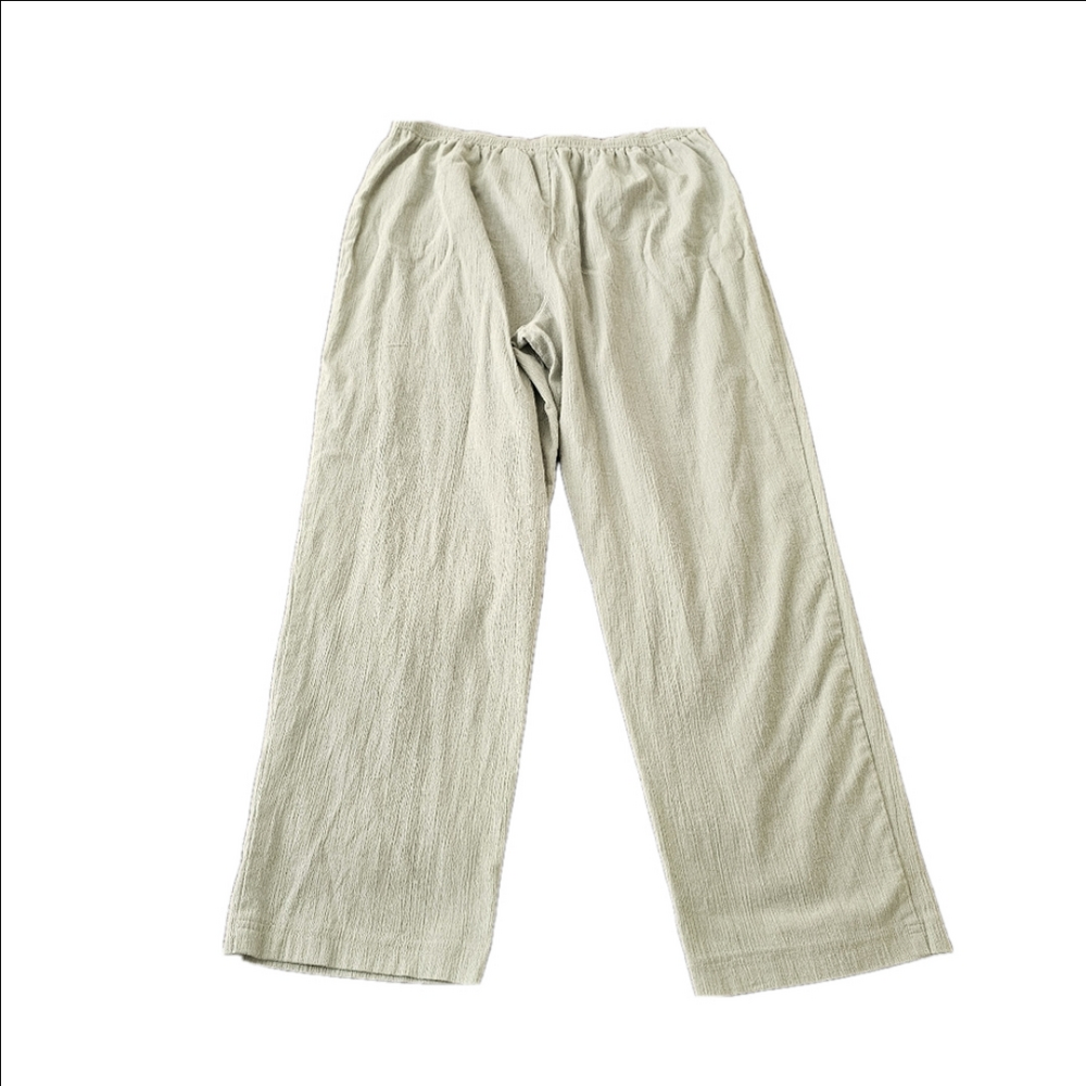 Tradition Pull On Pants Sage Green Cotton Blend Loosefit Lightweight Womens 18 W - Picture 4 of 11